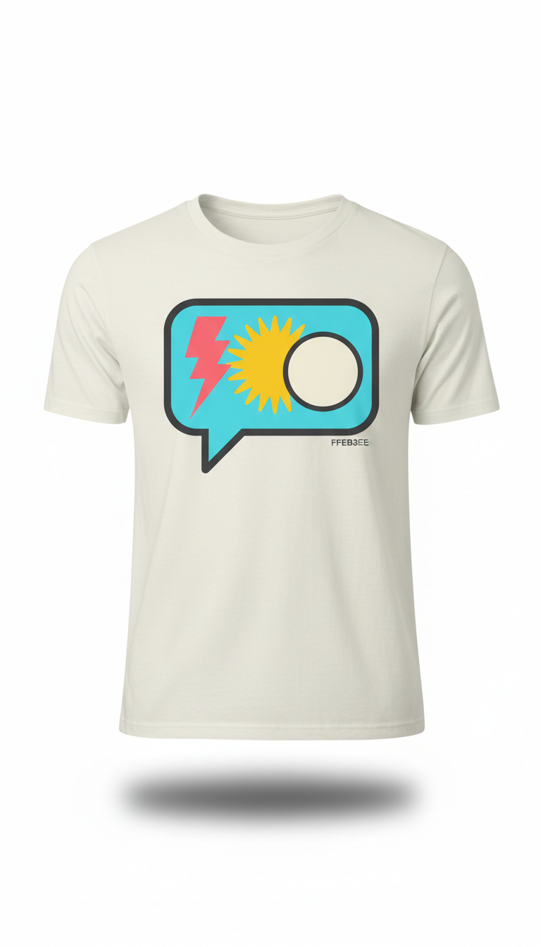 Pop Cyan Speech Bubble Tee