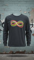 Long sleeve tee with viral loop motif