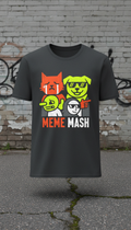 Graphic tee with meme mash print